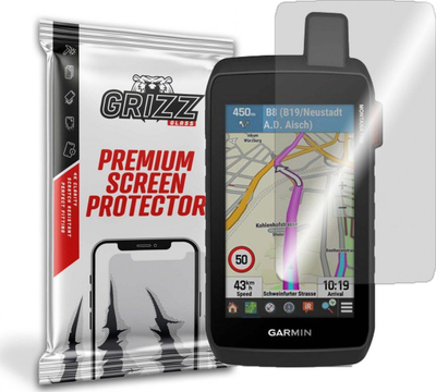 Xham mbrojtës hibrid GrizzGlass për Garmin Montana 750i, përshtatje e plotë, kundër gërvishtjeve, transparent