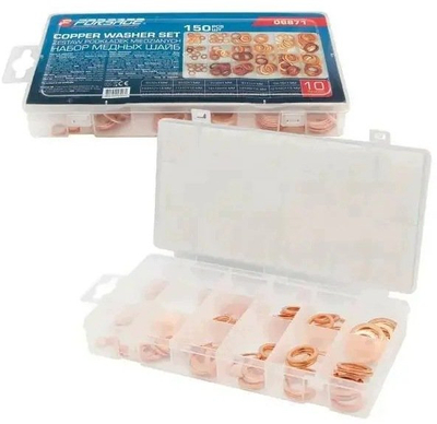 Set rondelash bakri Forsage 06871, 150 copë, shumë madhësi, bakri