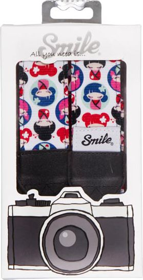 Rrip për kamerë Smile Sweet Kawai, najlon dhe lëkurë sintetike, shumëngjyrësh