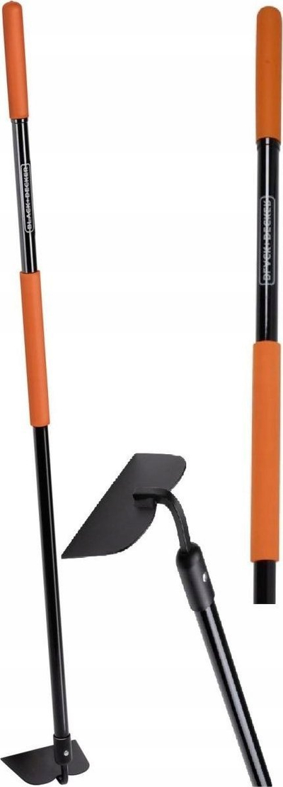 Motikë kopshti BLACK+DECKER Garden Hoe, 146 cm, bisht fiberglasi, e zezë portokalli