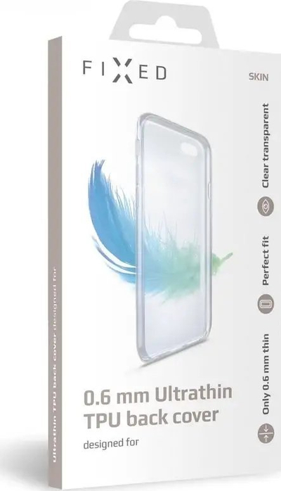 Futrollë telefoni FIXED Skin Cover për iPhone 14, 0.6 mm, TPU i hollë e fleksibël, transparente
