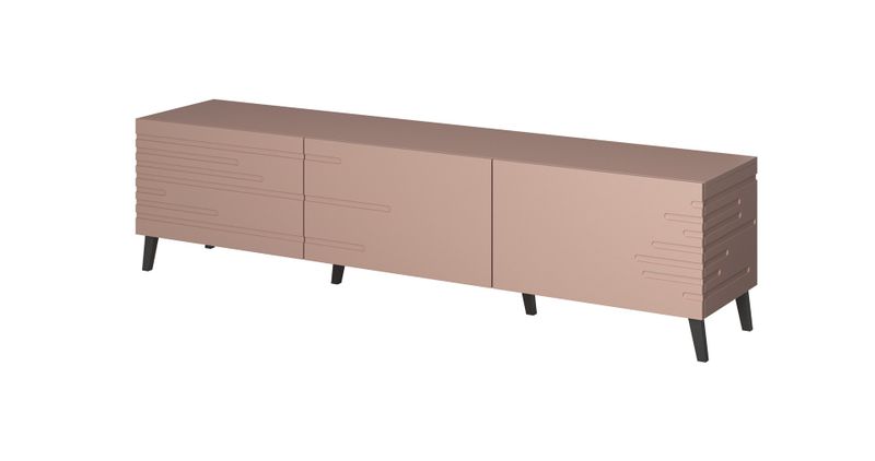 Komodë TV Cama Meble RTV Nova, 186x40x48 cm, rozë mat