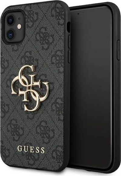 Futrollë telefoni Guess GUHCN614GMGGR, për iPhone 11 6.1", hardcase 4G, gri