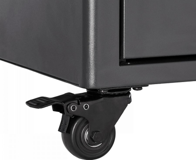 Rrota kasteri për rack V7 RM4CASTERS-1E, set 4 copë, me frenim, e zezë