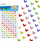 Stickerë puffy Craft with Fun Rainbow Hearts, zemra shumëngjyrëshe, Shën Valentin