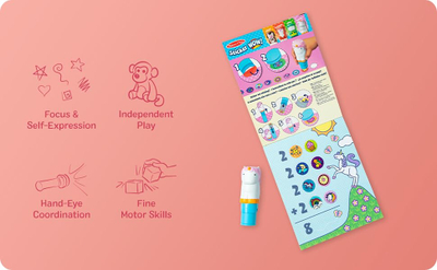 Libër aktiviteti Melissa & Doug Sticker Wow Unicorn, 24 faqe, 300 ngjitëse, shumëngjyrësh