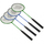 Set badminton Victoria Sport Mega 500, 4 raketa, rrjetë me shtylla, shumëngjyrësh