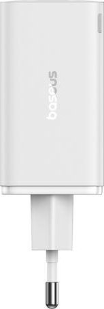 Karikues rrjeti Baseus GaN6 Pro 65W, USB, karikim i shpejtë, i bardhë