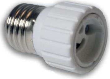 Adapter për llampë LED Synergy 21 nga E27 në GU10, plastik, i bardhë