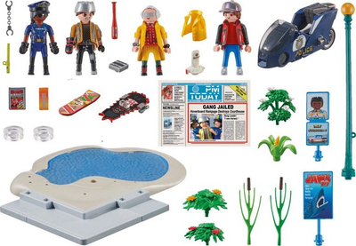 Set lodrash Playmobil Back to the Future II Hoverboard Chase 70634, 80 pjesë, për kalamaj 5+