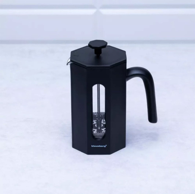 French press për kafe dhe çaj Klausberg, 600ml, xham borosilikat, i zi