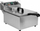 Fritezë Yato Single Deep Fryer, 6L, çelik inox, argjendtë