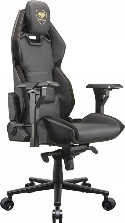 Karrige gaming Cougar Hotrod Royal, lëkurë sintetike, krahë që rregullohen, e zezë me ari