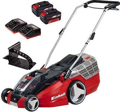 Косилка за трева Einhell GE-CM 43 Li M Kit, без кабел, 43 cm, црвена