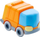 Lodër kamion Haba Kullerbü Garbage Car, mekanizëm lëvizës, portë hapëse, portokalli kaltër