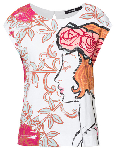 Maicë Desigual TS Susurro Blanco 19SWTKCM 1000, shumë ngjyrëshe XL mDE2381-XL