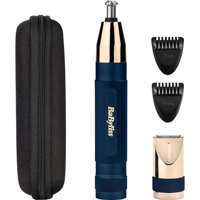 Makinë prerse për qimet e hundës,veshëve dhe formësimin e vetullave E112E BaByliss, ari/kaltër