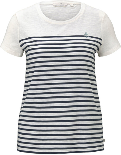 Maicë Tom Tailor Loose Fit 1024961.10348, e bardhë/kaltër, XXL mTT0128-XXL
