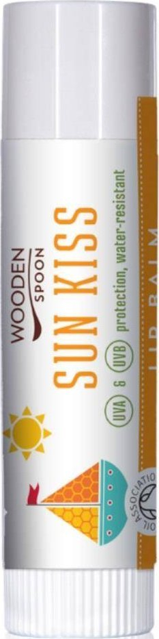 Balsam për buzë Wooden Spoon Sun Kiss, organik, mbrojtje UV, 4.3ml