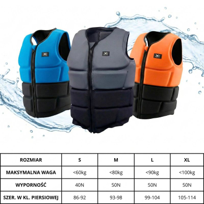 Jelet sigurie XQ Max Neoprene, 50N, madhësia XL, zi-gri
