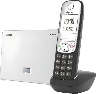 Telefon fiks pa kabllo Gigaset A690A IP Base, me sekretari, identifikim thirrësi, gri