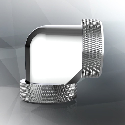 Адаптер ладилник за вода Raijintek Pelias D160906, 16mm, 90°, сет 6 парчиња, сребрена