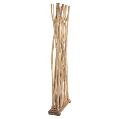 Paravan ndarës druri teak dega natyrale 60×20×181 cm (HM9371)
