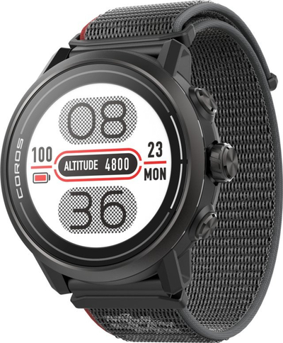 Orë sportive Coros Apex 2, GPS multisport, bateri gati 17 ditë, e zezë