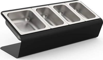 Stacion toppingu Alfa Forni me 4 ena, inox, trup çeliku karboni, i zi