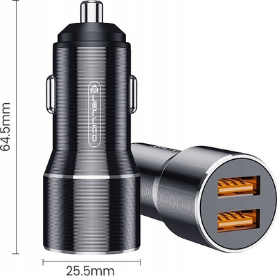 Karikues makine Jellico F9, 36W, 2x USB dhe QC 3.0, i zi