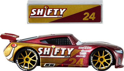 Lodër makinë metalike Disney Cars Nascar DC, 1:55, me pit stop, shumëngjyrëshe