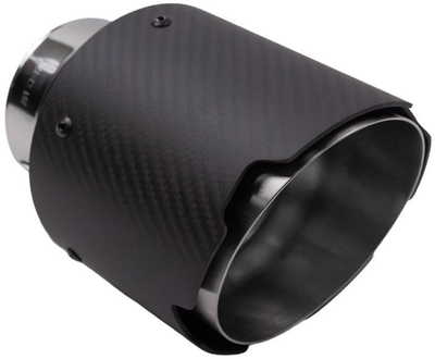 Grusht auspuhi universale Carbon, hyrje 76mm, dalje 114mm, i zi mat