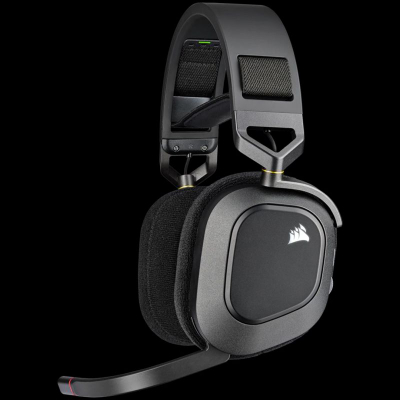 Kufje gaming Corsair HS80 Wireless, 7.1 Dolby Atmos, RGB, të zeza