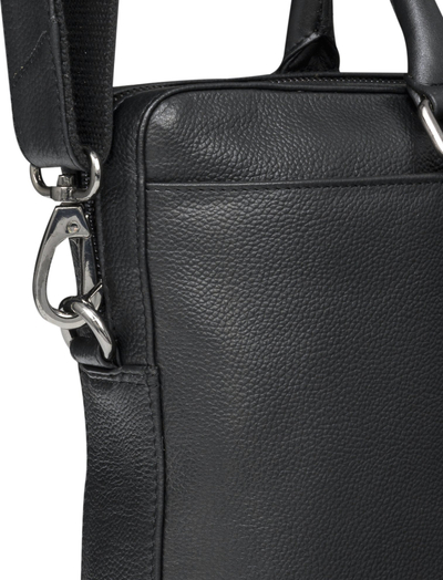 Çantë laptopi Nordborg Computer Bag 15", lëkurë natyrale, e zezë