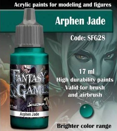 Bojë akrilike Scale75 Arphen Jade, 17ml, jeshile smerald