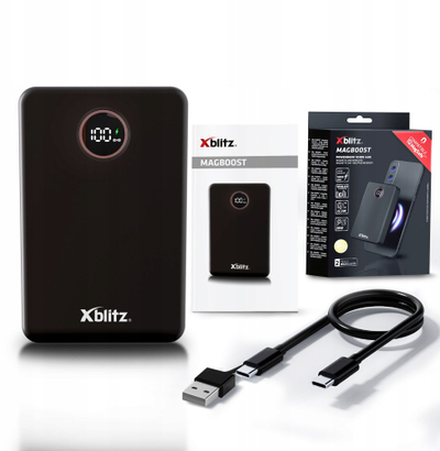 Powerbank Xblitz Magboost, 10000mAh, 20W, i bardhë