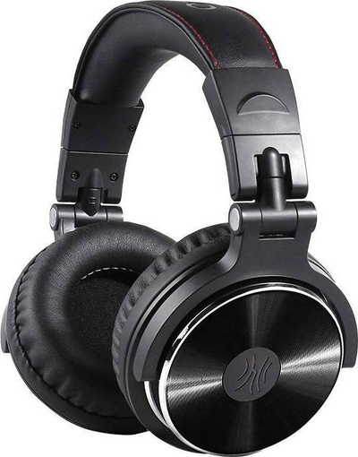 Слушалки OneOdio Pro10 DJ, со кабел 3.5mm, вграден микрофон, црни