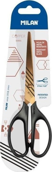 Gërshërë Milan Copper, 17 cm, për letër, të zeza
