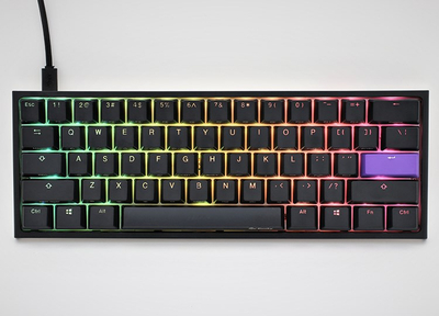 Tastierë mekanike Ducky One 2 Mini RGB, 60%, USB, layout gjerman, e zezë