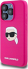 Kapak telefoni Karl Lagerfeld KLHMP15LSKHPPLF, për iPhone 15 Pro 6.1", hardcase, fuchsia