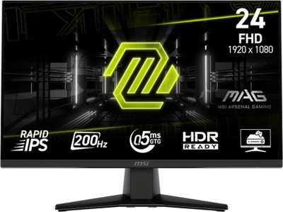 Monitor gaming MSI MAG 242F, 24", Full HD, 200Hz, HDR, i zi