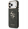 Mbulesë telefoni Guess Back Cover për iPhone 17 Pro Max, lëkurë PU, kornizë ari, e zezë