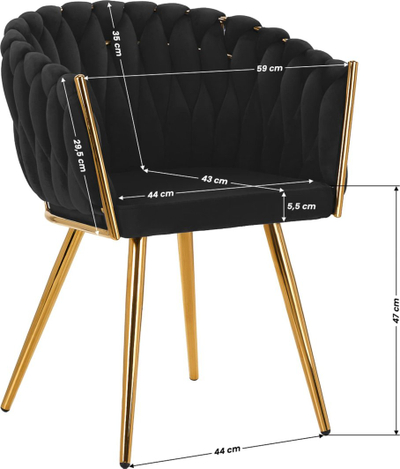 Karrige zyre 4Rico QS-GW06G, ergonomike, e zezë