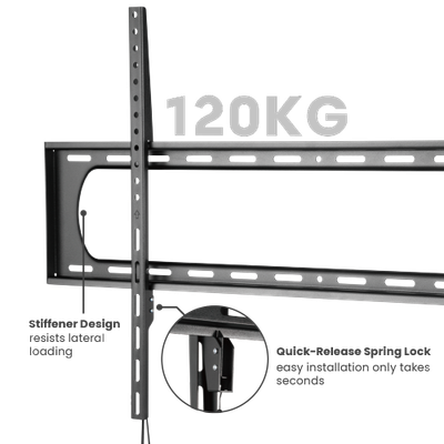 Mbajtëse statike për TV Brateck LP73-69F, 60"-120", 120 kg