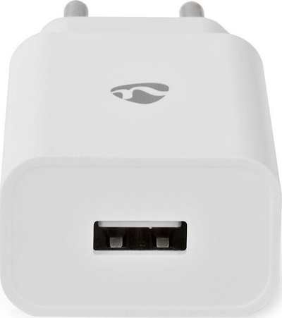 Karikues muri Nedis Travel Charger, 12W 2.4A, me kabllo USB-C 1m, i bardhë