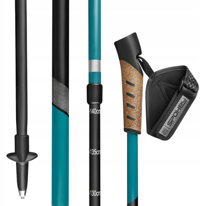 Shkopinj teleskopikë Spokey Peak SPK-944815, 105-135cm, sistem antishock, ngjyrë e përzier