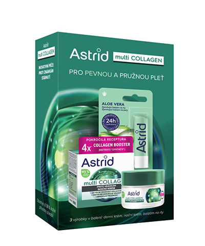 Set Astrid Multi Collagen, krem dite 50 ml + krem nate 50 ml + balsam buzësh 4.8 g