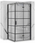Kabinë dushi Omnires Shower Wall Molier 90, xham Crystal Clear, Easy Clean, e zezë