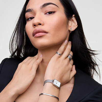Orë dore për femra Daniel Wellington, e argjendtë