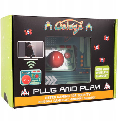 Konzolë lojërash Galaga Plug and Play, HDMI, wireless, shumëngjyrëshe